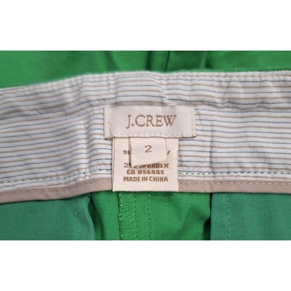 EUC J.Crew Womens Green Sailor Button Shorts Size 2 - Picture 4 of 5